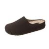 thick-soled plush fluffy shoes women's shoes wear fluffy slippers women's casual single shoes