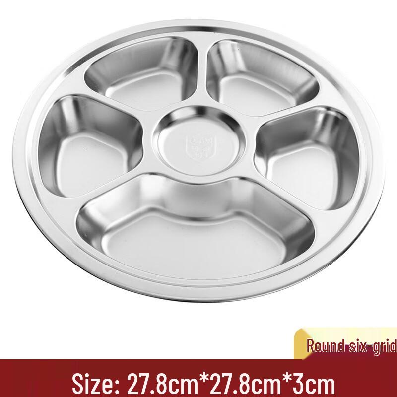 TLXT Cartoon Stainless Steel Divided Dining Plate