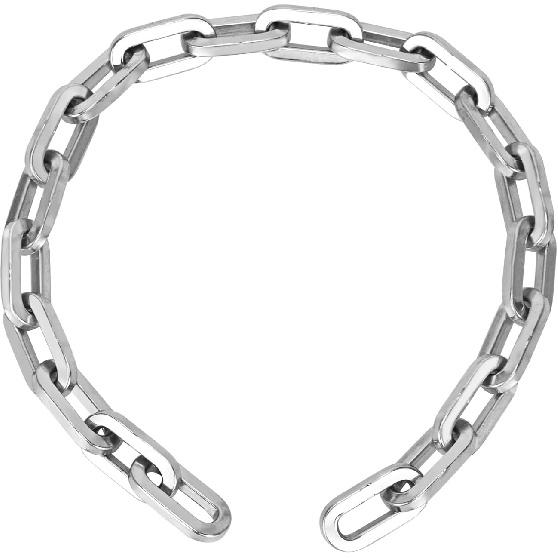 OKG Security Chain - 2 Foot x 1/4  Thick Outdoor Gate Chain, Cut Proof Chain Made of Hardened Alloy Steel Chain for Fences, Bicycles, Pet Cages,