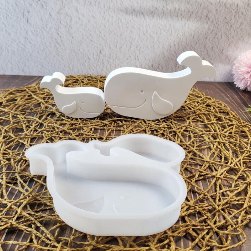 3D Whale Statue Silicone Candle Molds Epoxy Resin Molds for Candle Soap Making Fondant Chocolate Mould Baking Tool