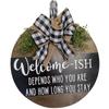  Of Painting-Welcome Sign Front Door Hanger With Changeable Pendant