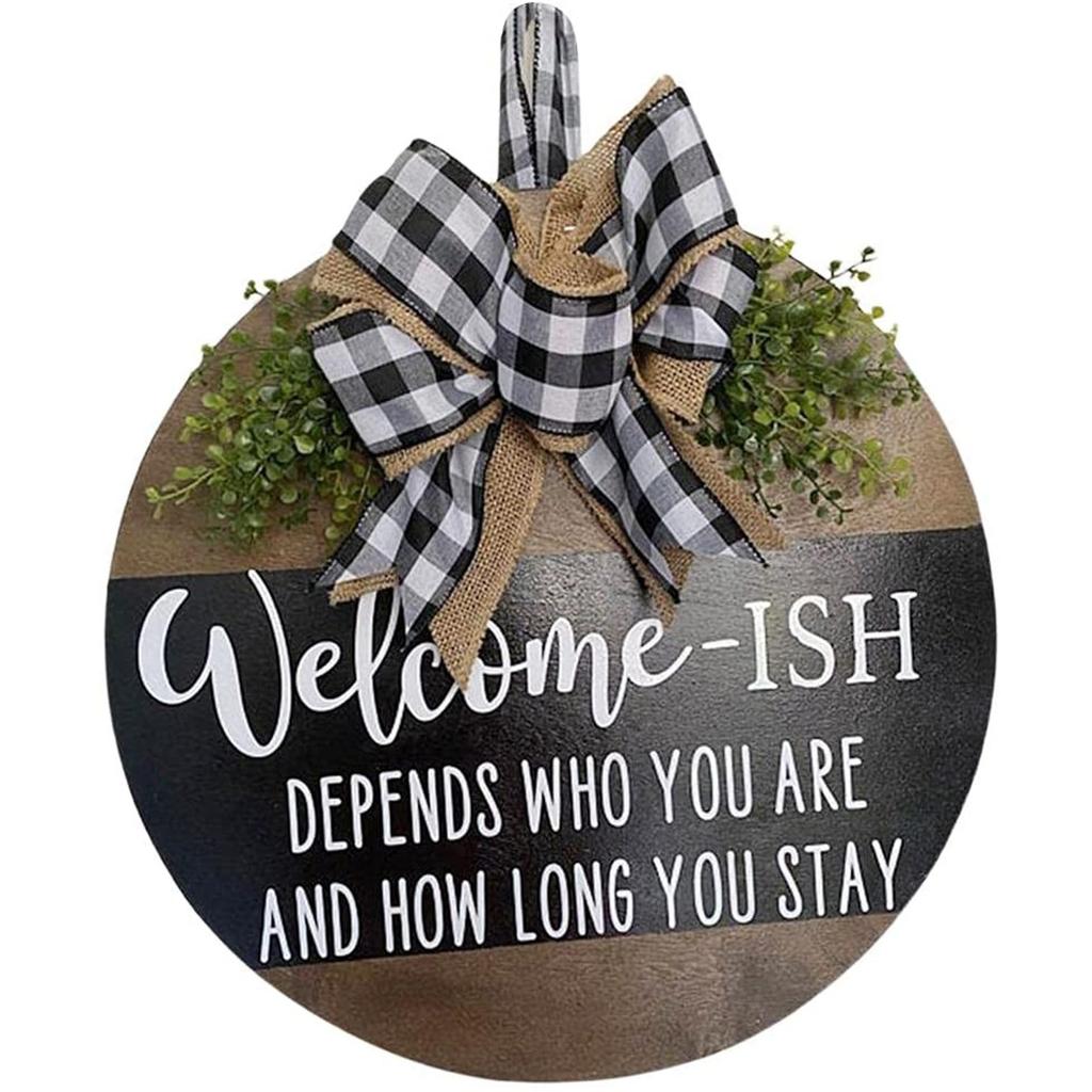  Of Painting-Welcome Sign Front Door Hanger With Changeable Pendant