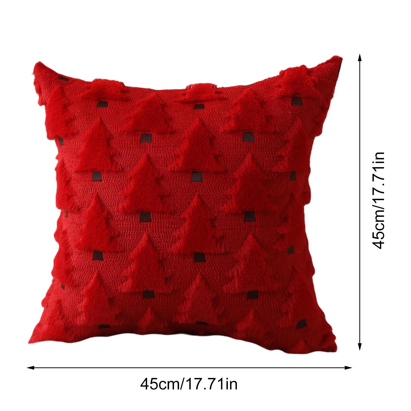 

Christmas Tree Decorative Cushion Cover Throw Pillow Cover Soft Plush Pillowcase for Couch Sofa Christmas Winter Home Decoration