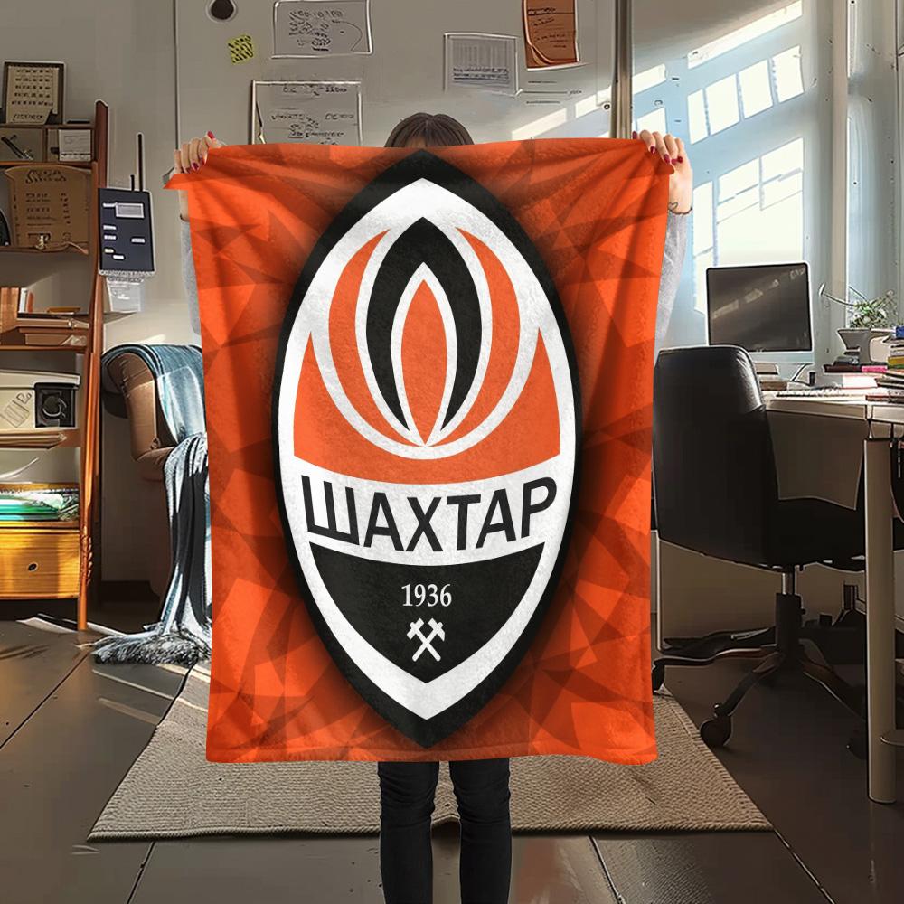 FC Shakhtar Donetsk  Print Flannel Blanket, High quality Comfortable for All Seasons, Home Decor, Warmth and Comfort
