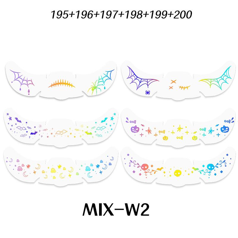 Halloween, Tattoo Stickers, Waterproof, Sparkling, Freckle Makeup Stickers, Cartoon, Children's Face Stickers, Party Decorations