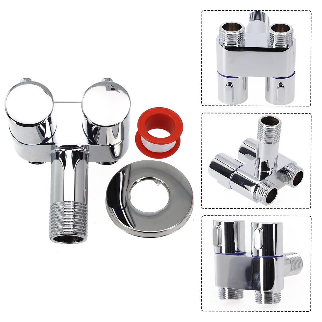 Toilet Valve Angle Valve Double Control Metal Handle One In Two Out Three-way Filling Toilet Companion High Quality