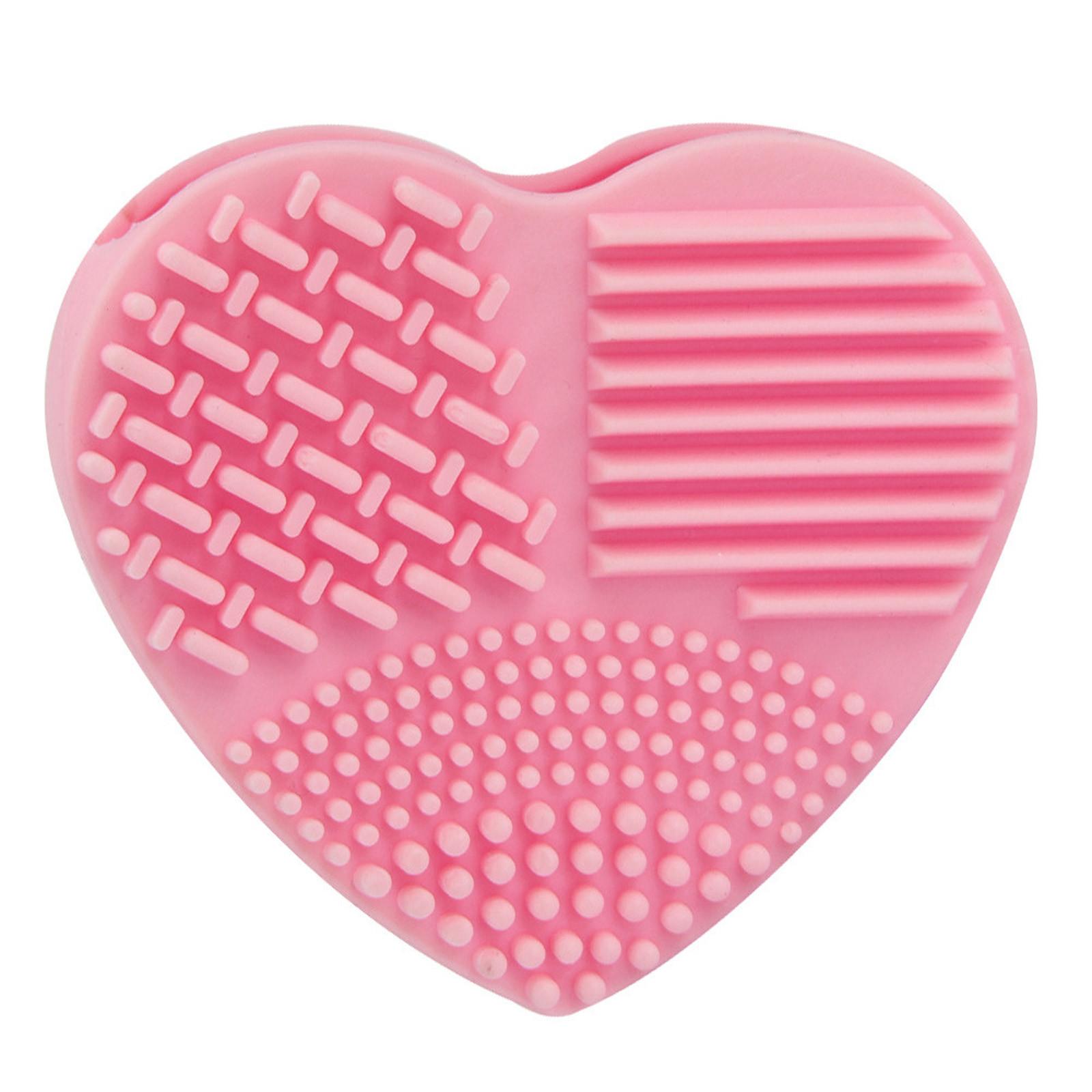 Silicone Fashion Cleaning Glove Makeup Washing Brush Tool Cleaners Heart-shaped Brush Pad A