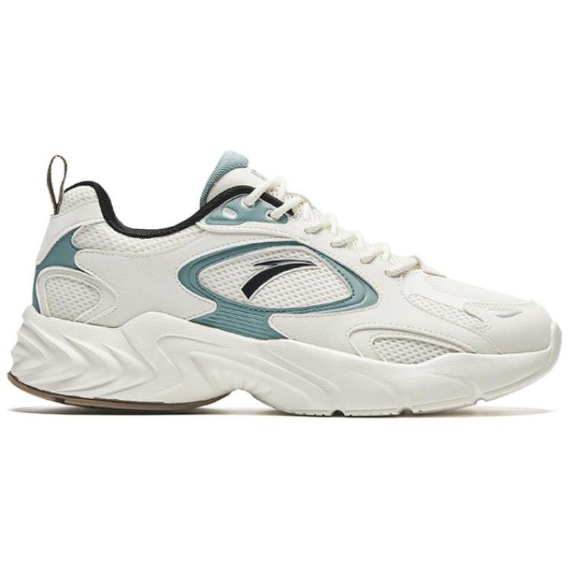 Anta Wear-Resistant Low-Top Casual Shoes Men's White Cyan Sneakers 112438813-3