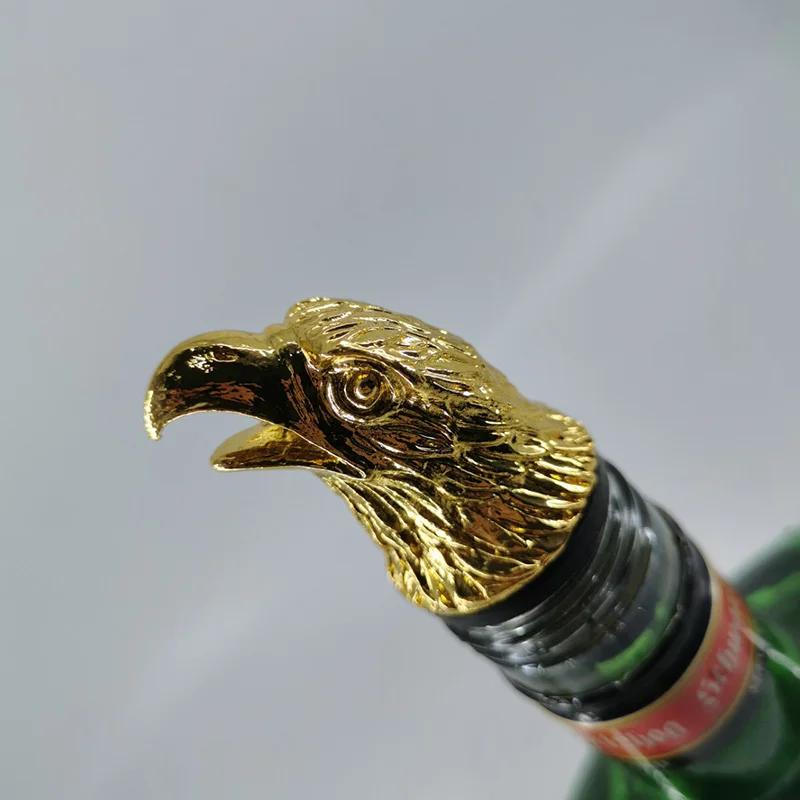 

1PC Animal Head Wine Pourer Zinc Alloy Deer Elk Lion Leopard Wolf Eagle Dragon Wine Pour Spout Stopper Club Bar Accessories