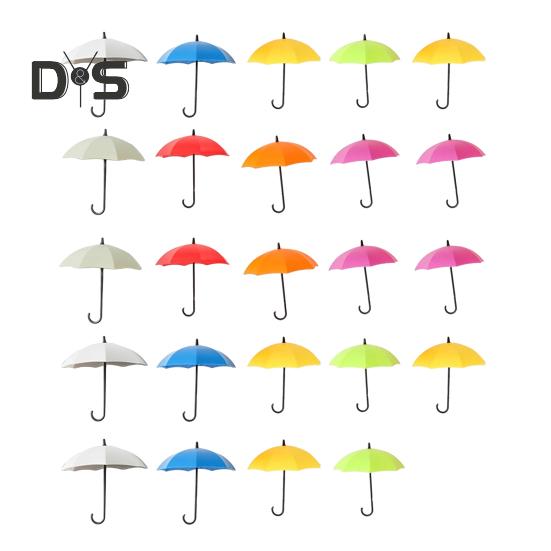 Wandhaken für Regenschirme, Geldbörsen und Schlüssel, einfache Installation, mehrfarbig, vielseitig, selbstklebend, 3D, dekorative Haken zum Aufhängen