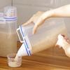 Kitchen Grains Storage Container with Airtight Seal Clear Window for Visibility Ergonomic Handle for Effortlessly Carrying