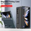 Magnet Hinge Stand Case For Samsung Galaxy Z Fold 4 3 5g Fold4 Fold3 Case Magnetic Adsorption Holder Matte Hard Pc Phone Cover