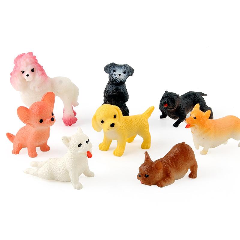 Simulation Animal Puppy Pet Model Set Hollow Early Education Puzzle Ornament Doll Direct Supply