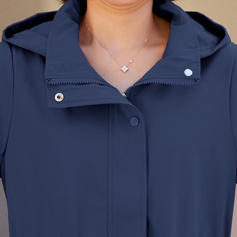 Past 2025 Autumn Women's Hooded Zipper Windbreaker Jacket