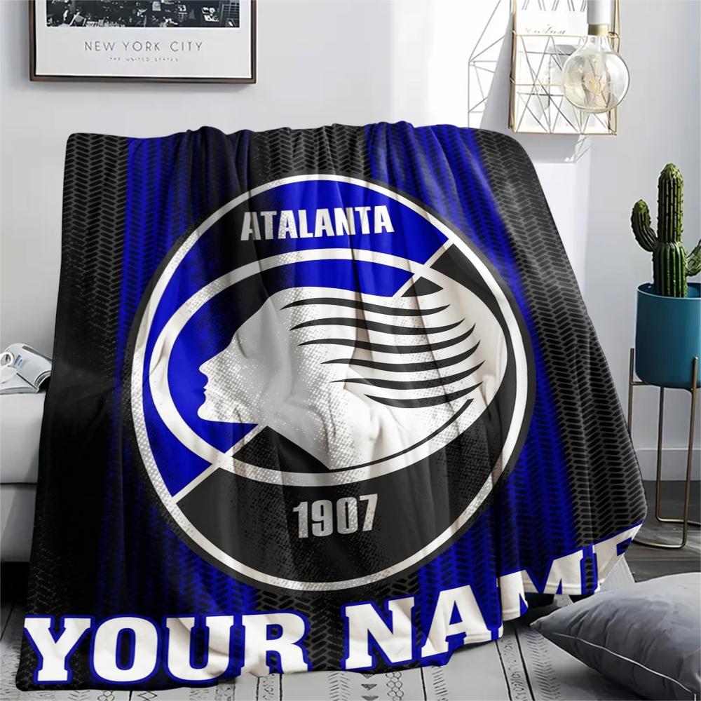 1PC Custom Name Atalanta BC Patterned Flannel Blanket Suitable For All Seasons for Home Decor Warmth and Comfort Gifts Holiday Present