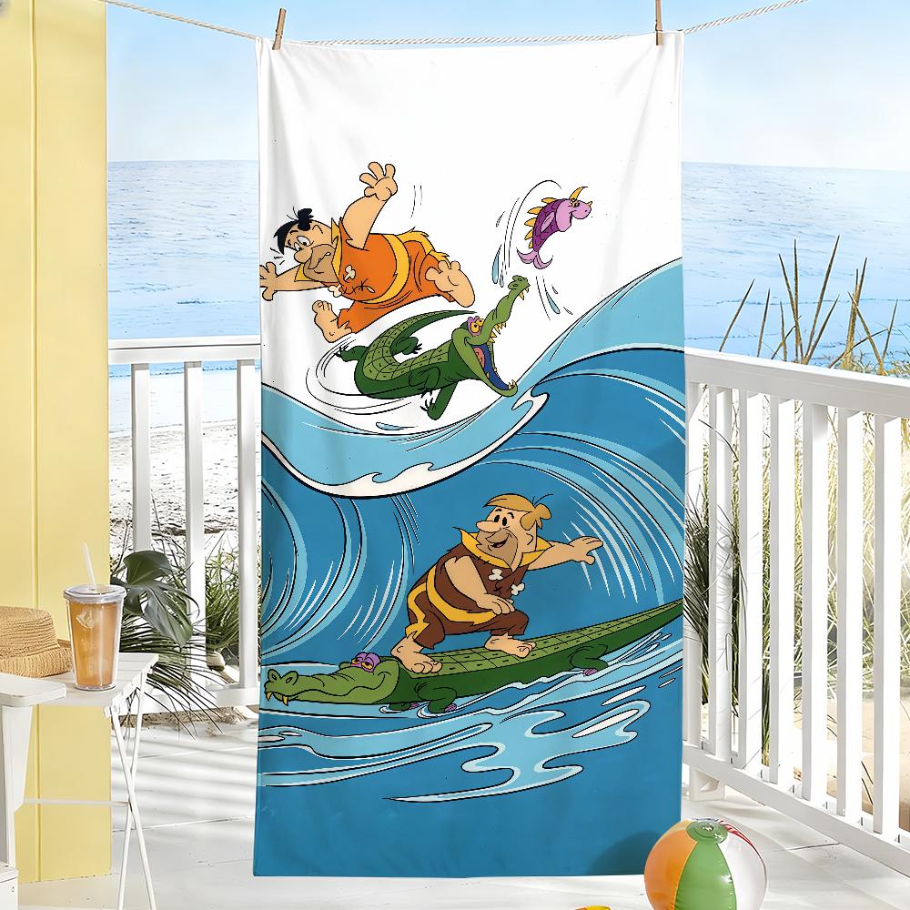 Cartoon The F-Flintstones Towel Drying Bath Towel Applicable To Light Swimming Camping Yoga Beach Out