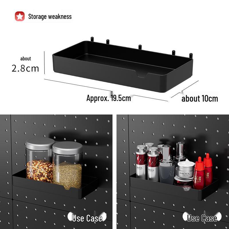 Pegboard Wall Organizer with Hooks - No-Drill Storage Rack for Entryway or Study Room.