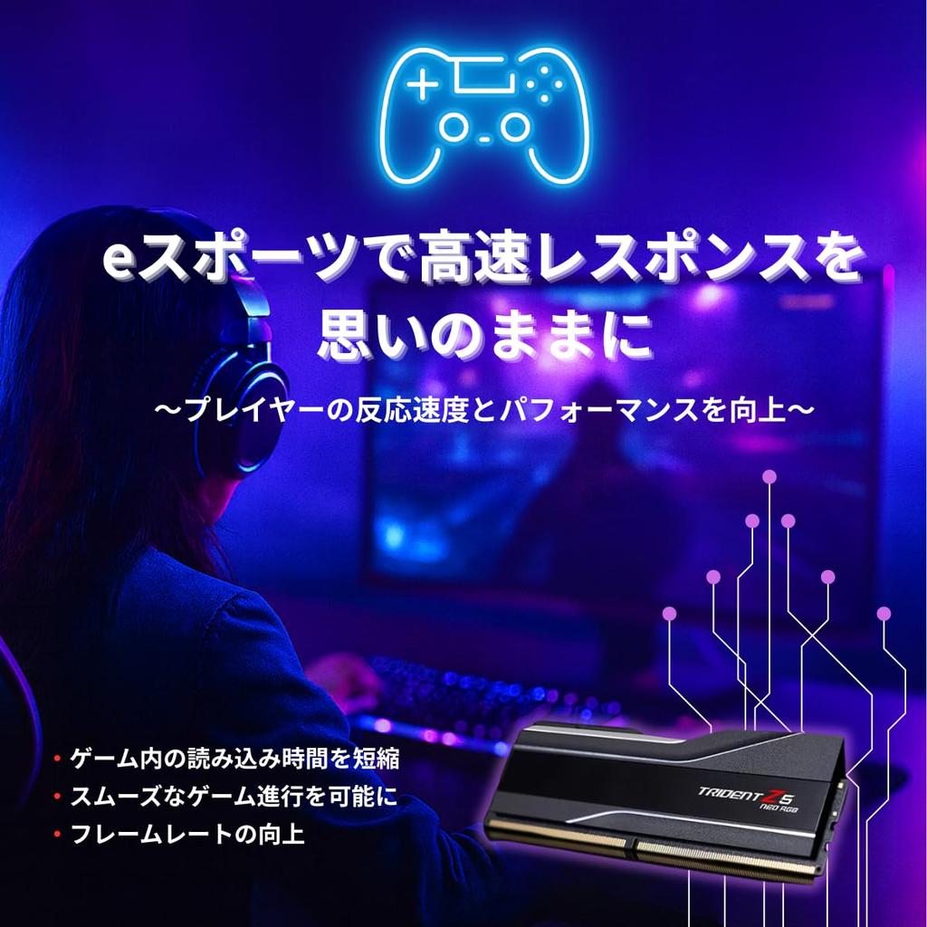 DDR5 Memory 32GB Kit X with OVERCLOCK WORKS Exclusive Bonus Sticker for Trident Z5 Neo RGB G.Skill DDR5-6400 (2 16GB) F5-6400J3039G16GX2-TZ5NR