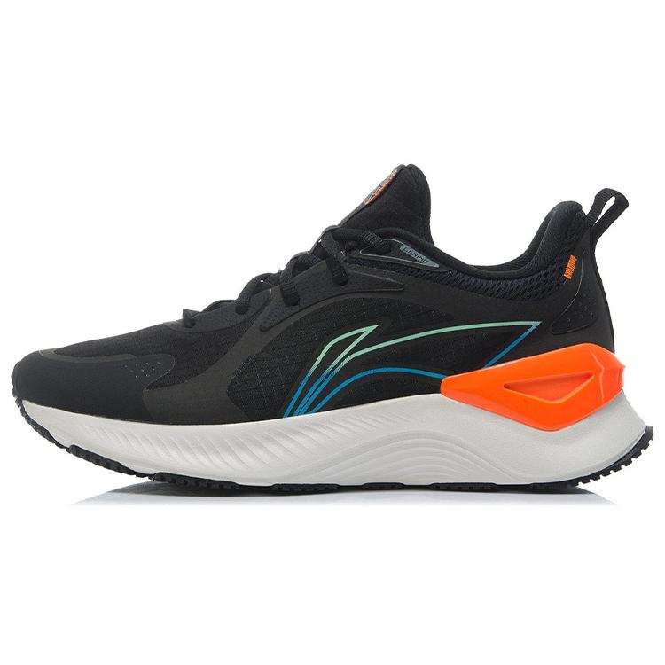 

Li Ning YueYing Element Textile, Synthetic Leather Cushioning Rebound Low top Running Shoes Men s Black Orange ARHR223-4 39.5