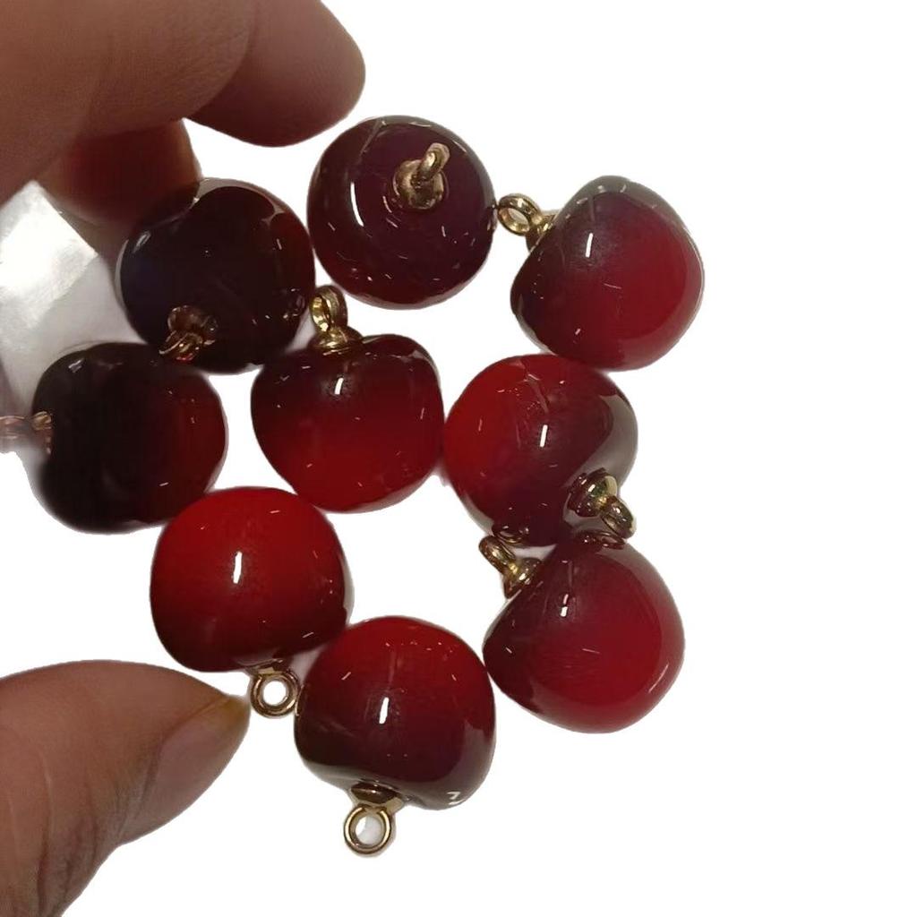 Cherry Acrylic Fruit Bead Charms for DIY Jewelry and Bag Accessories