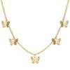C046 Trendy Versatile Personality Tassel Geometric Collarbone Chain Butterfly Simple Elegant Single Layer Necklace