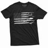 Herrjaktfiskeskjorta USA-flagga Naturcamo-skjorta Farsdagspresentidéer T-shirt