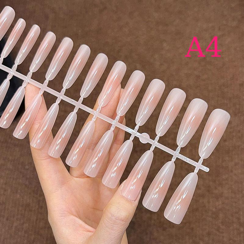 30 Piezas Color Nude Degradado Uñas Postizas Presionar Rápido Extensión Mate Uñas Postizas Portátiles Naturales Multiestilo Puntas de Uñas de Cobertura Completa