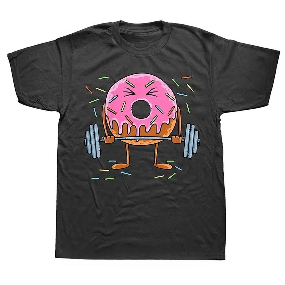 Women Funny Donut Check Out My Six Pack Graphic T Shirt Summer Casual Short Sleeve Humor Gym Streetwear Gift Tops Clothing