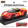 בבוראגו 1:18 פרארי SF90 STRADALE ASSETTO FIORANO 50# דגם מירוץ דגם מכונית סימולציה צעצוע מכונית מסגסוגת אוסף