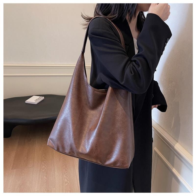 Shoulder Tote Bag 2025 New Retro College Style Large Capacity Bags