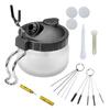 Airbrush Spray Gun Cleaning Kit: Includes Small Brush, Rinse Gun, Nozzle, and Four Ventilation Accessories for Auto Repair.