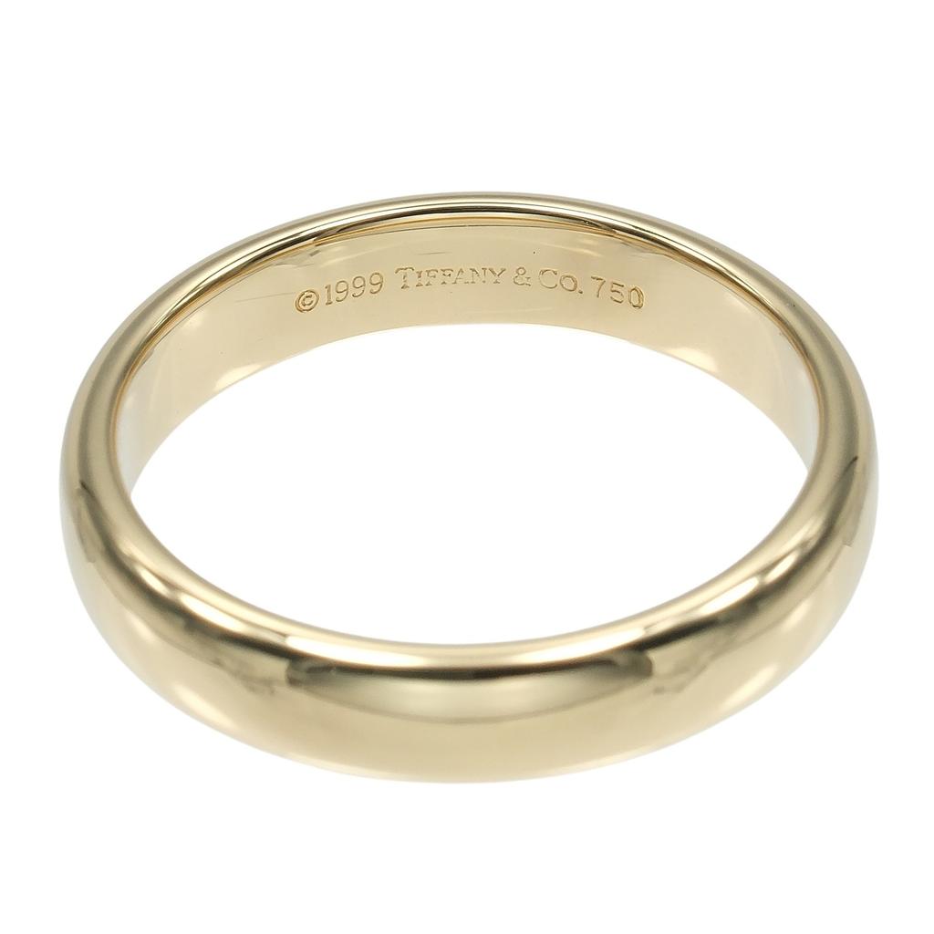 TIFFANY&Co. Forever Classic Band Ring 0.2" Band K18 Yellow Gold #8.4(US Size) 6.38g Mens Used