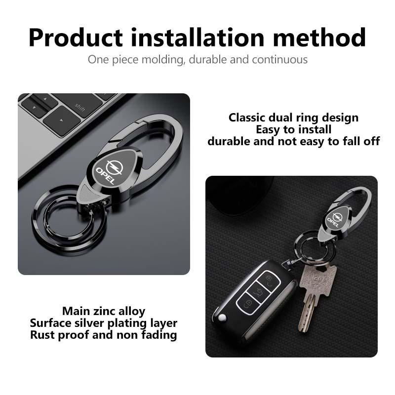För Opel Ny Metallbilsemblem Nyckelring Anti-förlust Nyckelring Tillbehör Astra G H J K F Corsa D Zafira B Insignia Mokka Regal