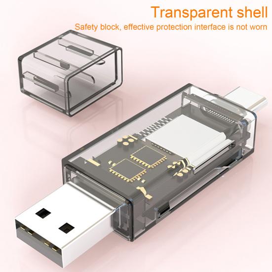 Card Reader Connecting SD Card TF Card Reader High-Speed Stable Transmission USB Adapter Type-C Card Reader