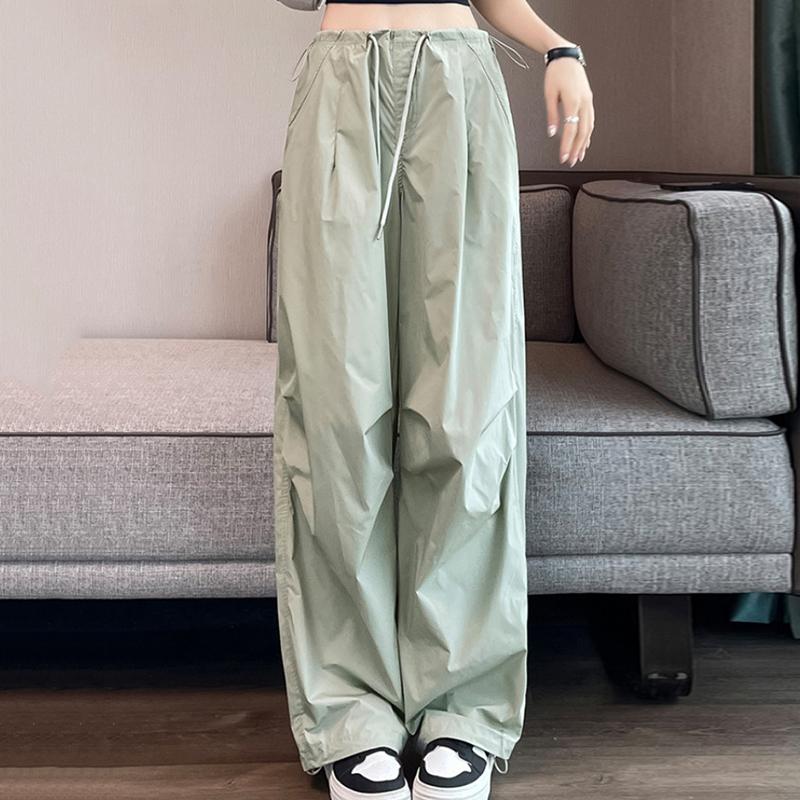 Pantaloni Casual Largi Solizi la Modă Femei Streetwear Subțiri cu Talie Înaltă Pantaloni cu Picior Larg Doamnă de Birou Drepți Harlan Pantaloni Sport Femei 24273