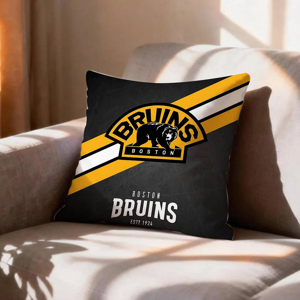 cool BBostonBBruins Pillow Case Pattern Printed Pillowcase For Living Room Sofa Cushion Cover