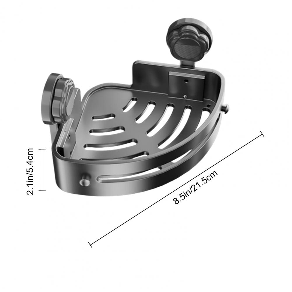 Corner Shelf Organizer Bathroom Corner Storage Rack with Strong Load-bearing Capacity Lotion Holder Suction Cup
