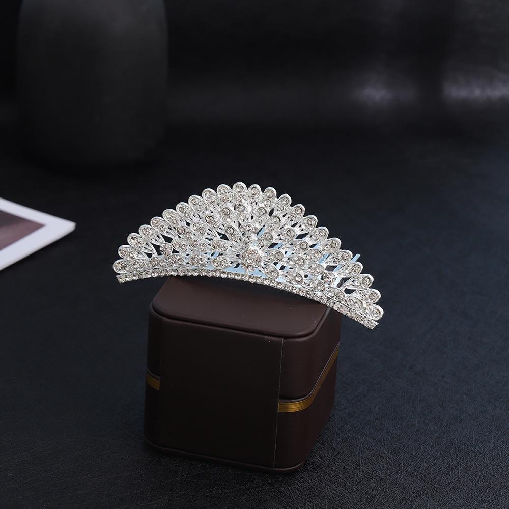 Children's Rhinestone and Pearl Hair Comb Crown for Weddings and Photo Shoots