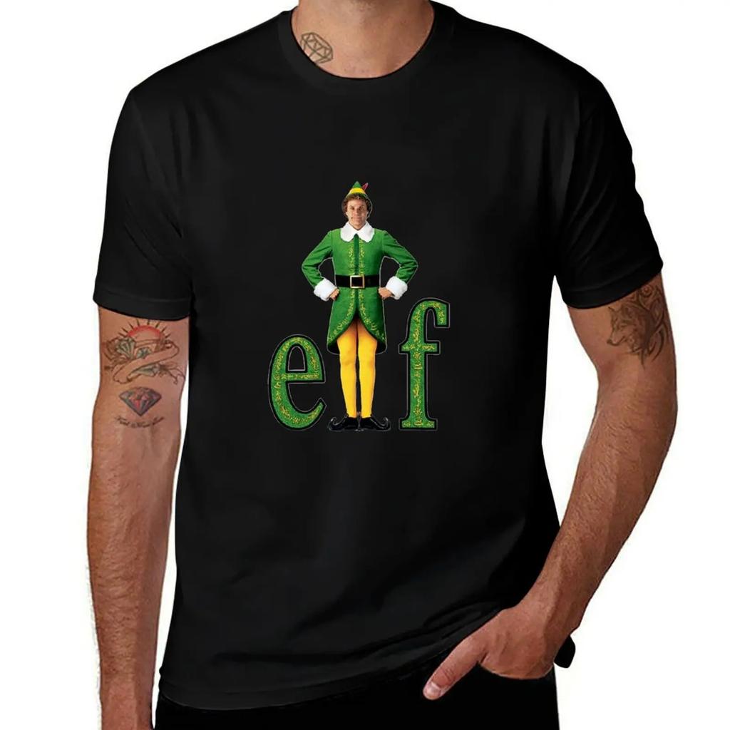 Elf T-Shirt summer top valentines boutique clothes tops heavy weight t shirts for men
