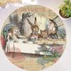 Cool Cheshire Cat Round Rug Carpets for Living Room Alice In Wonderland Area Rug Floor Mat Rubber Chair Kid Girl Room Decor Gift