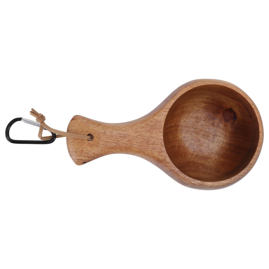 Nordischer Stil Holzbecher Outdoor Camping Wandern Trinkbecher Tragbar für Kaffee Tee Milch