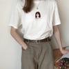New Arrivals Open Run Women CoTTon Blend Box FiT PrinT Round Neck ShorT Sleeve T
