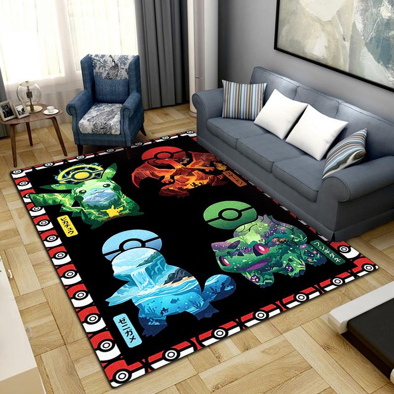 Pokemon Anime Area Carpet for Living Room Bedroom Home Decor Cool Movie Mat Floor Mat -LXR40