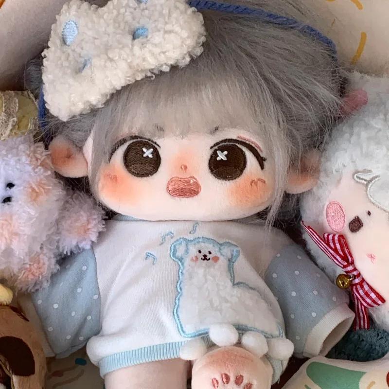 20cm Cotton Doll, Cute Plush Toys with Clothes, Anime Soft Stuffed DIY Dress Up Dolls, Collectible Toy Gift