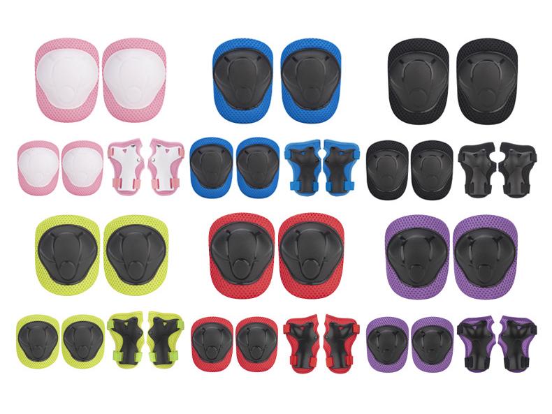 Kids' 6-Piece Protective Set: Knee & Elbow Pads for Skating, Skateboarding, Biking