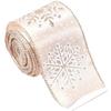 Snowflake Pattern Ribbon Christmas Ribbon Holiday Decor Enhancer Intricate Snowflake Designs Bow Making Materials Home 6.3cm*2m