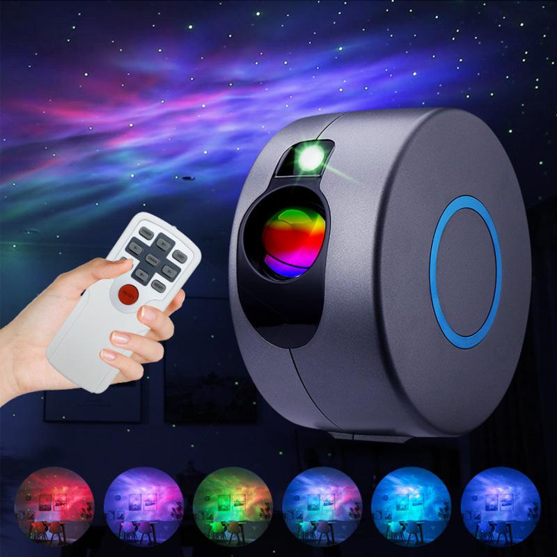 LED Rotating Starry Sky Projection Lamp Colorful 3D Nebula Dream Starry Sky Remote Control Projection
