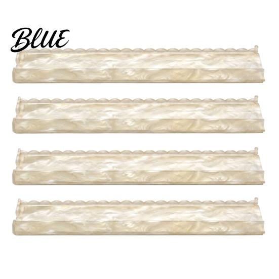 American Mahjong Tile Racks with Built-In Magnetic Pushers Acrylic Transparent Organizers Racks Scalloped Edges for Game Night Party Supplies