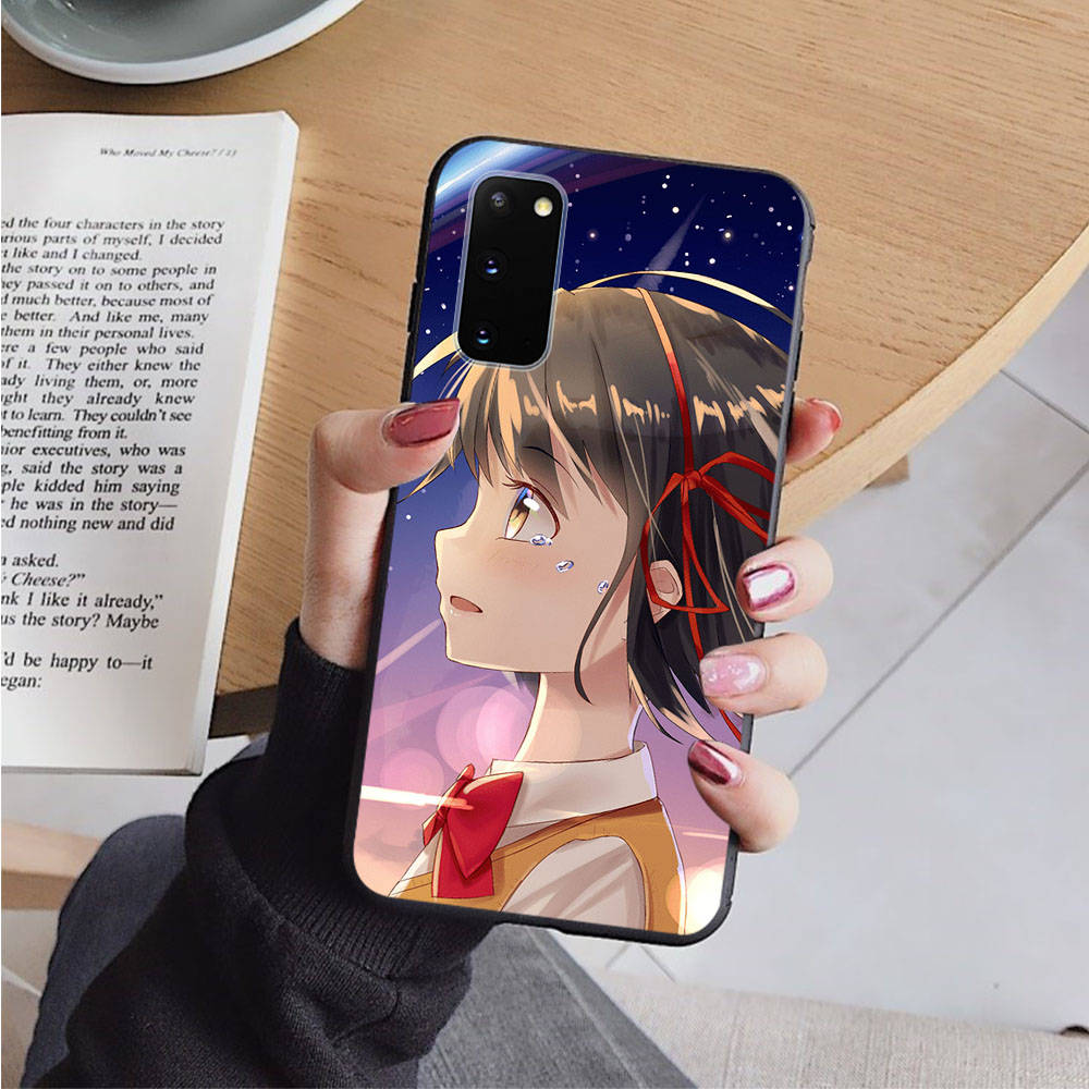 AD95 Your Name Black Case for Samsung Note 20 Lite S24 Ultra S23 S22 A05 A06 A11 A71 A15 A16 A13 A24 A25 A33 A52 A53 M55 M35 Sofe Cover