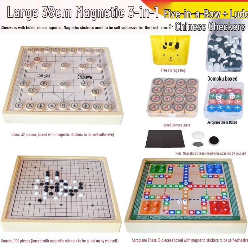 Brangdy Magnetic 3-in-1 Board Game Set